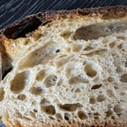 Detailaufnahme Ciabatta Natur von Jochen Gaues mit grober Porung und luftiger Krume, mediterran gewürzt